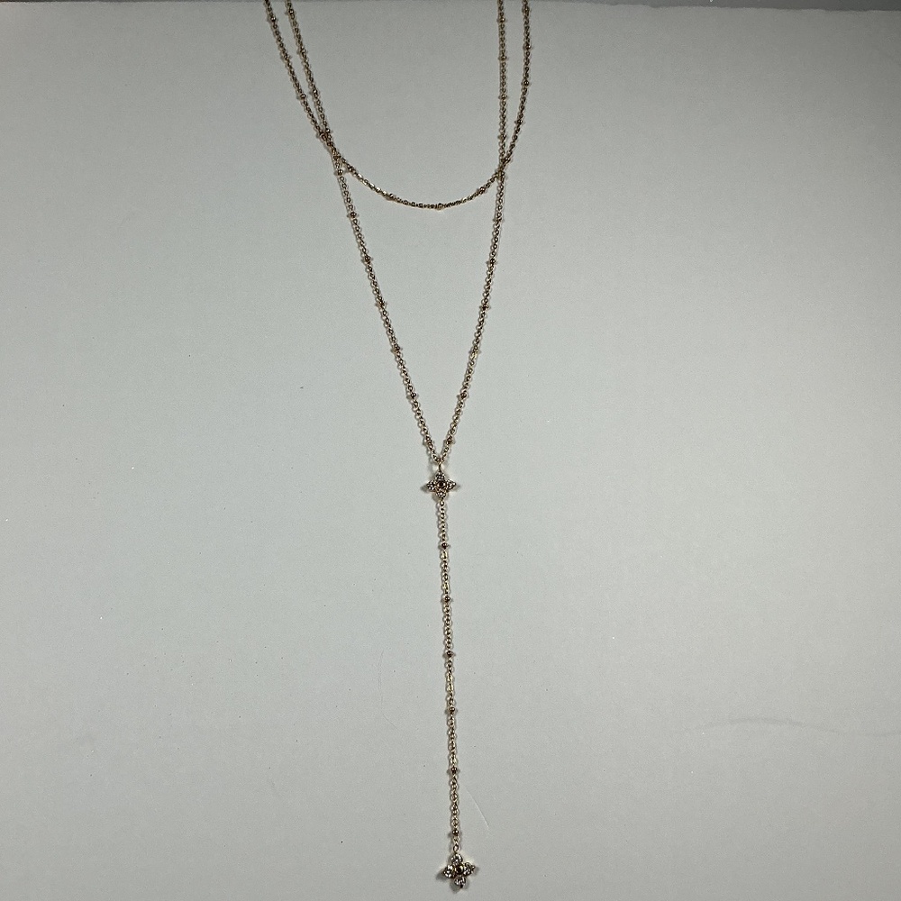 Dainty Delicate LayereClover Collarbone Lariat Style Hypoallergenic Necklace - Picture 13 of 13